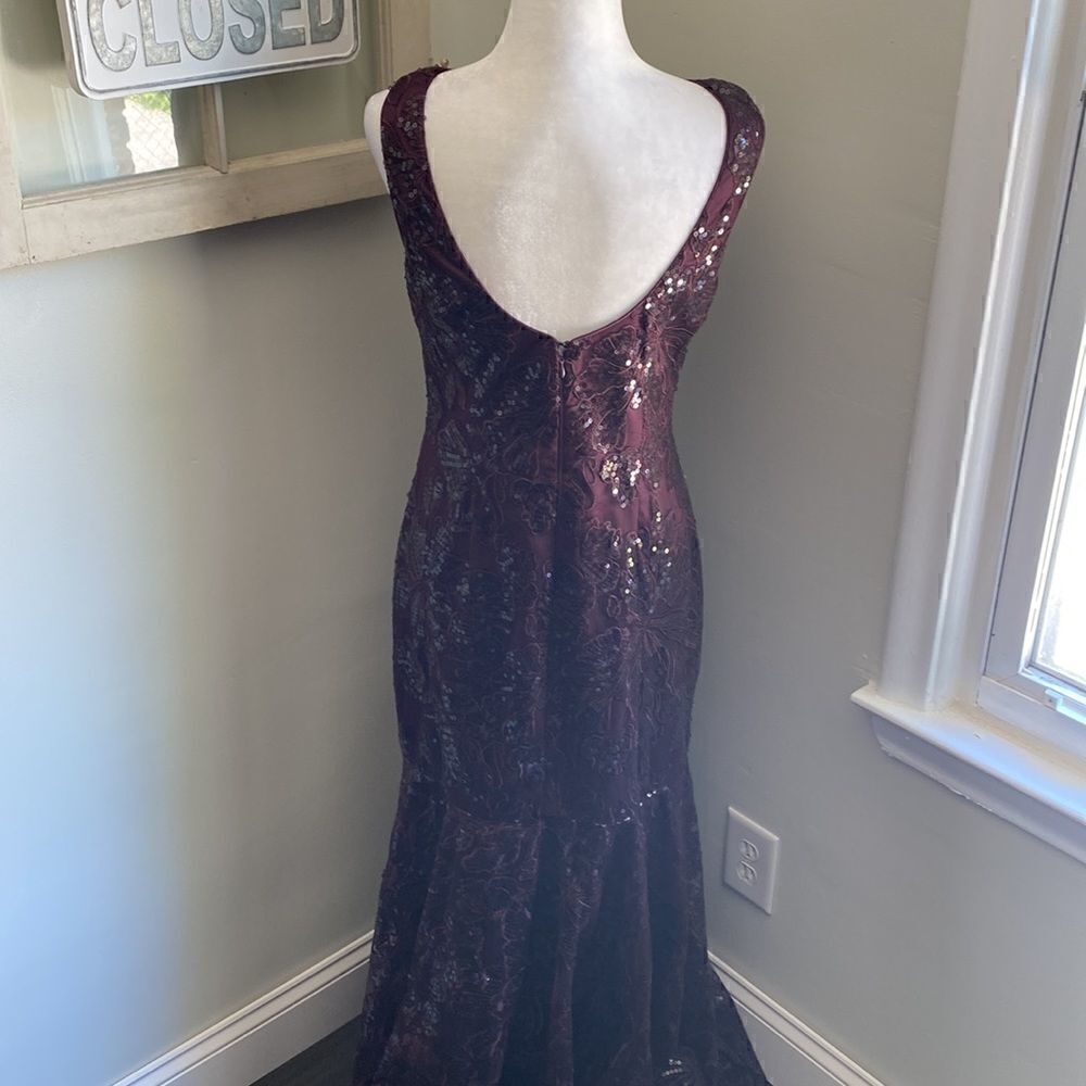 VINCE Camuto Floral Sequin Mermaid Gown - Picture 12 of 14